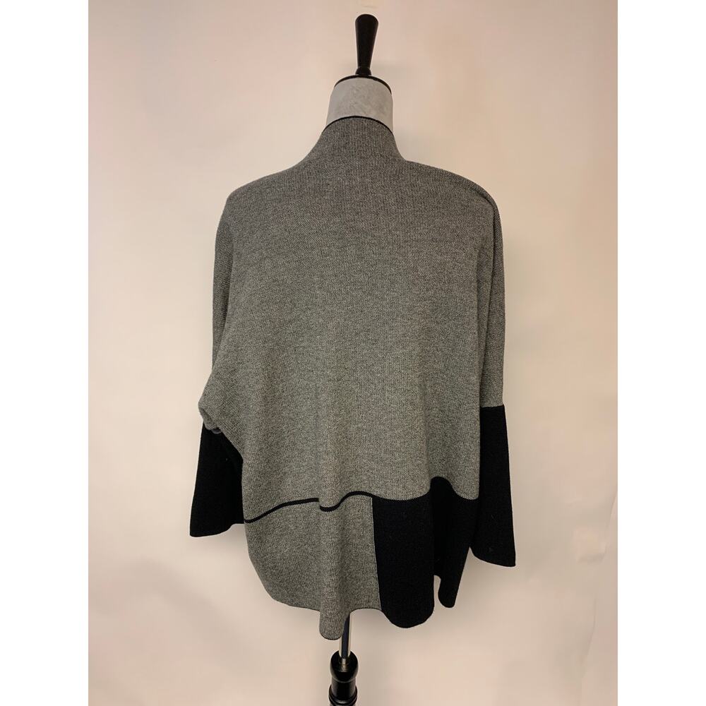 Ali Miles Sweater Mock Neck Color Blocked Relaxed Fit Lagenlook Womens SZ XL - Picture 3 of 10